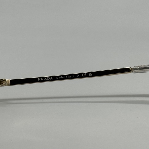 NEW SPR A59 14N7H1 PRADA PRA59S 14N7H1 WOMEN SUNGLASSES PR A59S 14N7H1 GOLD OVAL - Picture 11 of 12